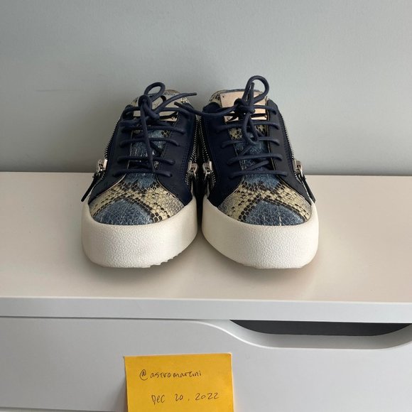 Giuseppe Zanotti Low Top Snake Skin Sneakers - Picture 3 of 9